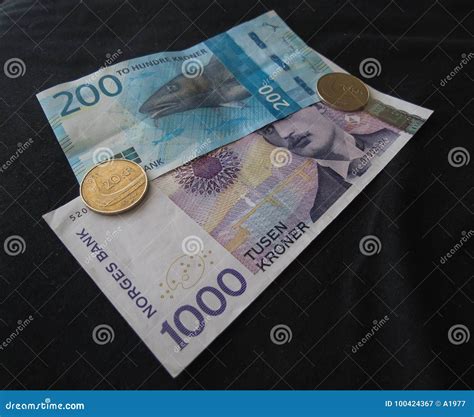 Norwegian Krone Notes and Coins, Norway Stock Image - Image of spend ...