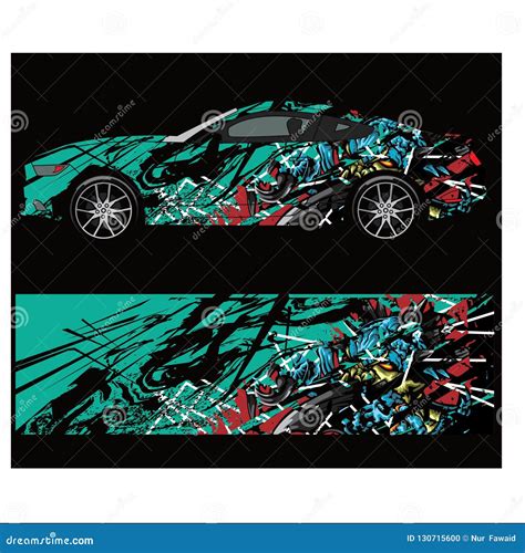 Car Livery Vector. Abstract Explosion with Grunge Stock Vector ...