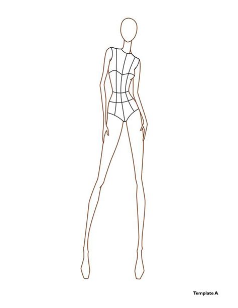 Fashion Model Sketch Template