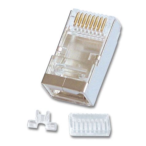 RJ-45 Male Connector, 8 Pin STP CAT5e, Pack of 10 | LINDY UK