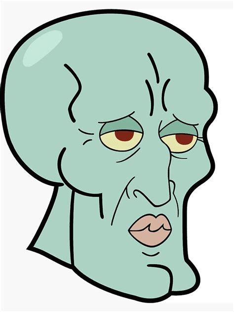 "Handsome Chad Squidward" Sticker for Sale by sheeshStore | Redbubble