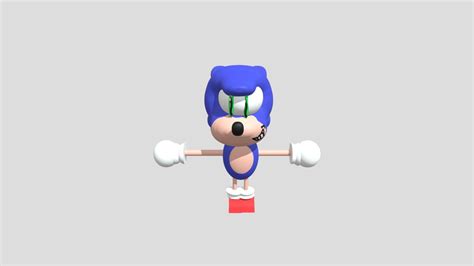 Cursed Sonic from Microsoft Paint 3D - Download Free 3D model by ...