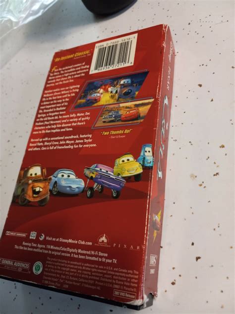 Disney Pixar Cars Vhs