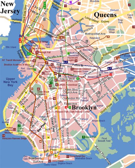 Brooklyn Attractions Map - brooklyn • mappery