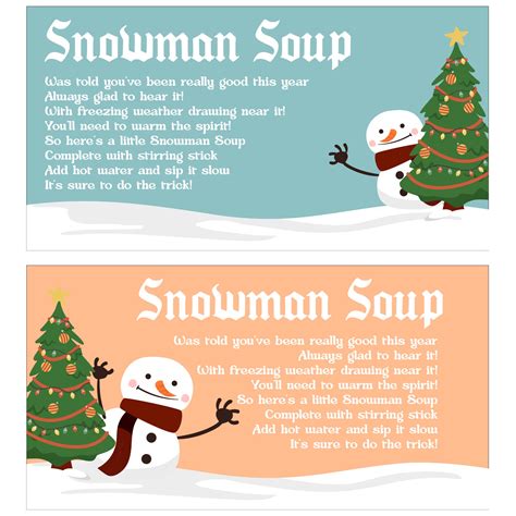 6 Best Images of Free Printable Snowman Soup Tag - Snowman Soup ...