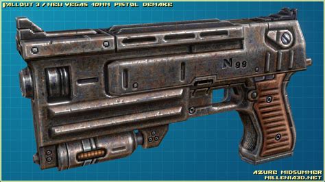 10mm pistol (Fallout 3/NV) demake for Quake 1 - 3D model by Azure ...