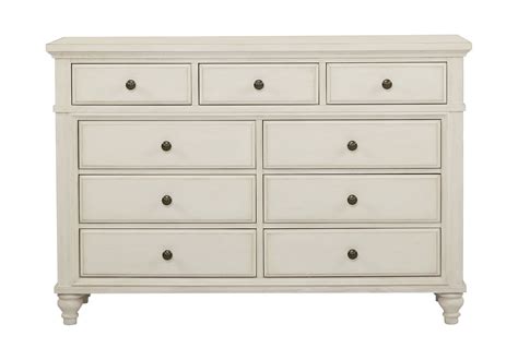 Lake Town Off-White Dresser - Dressers Light Wood | Shabby chic dresser ...