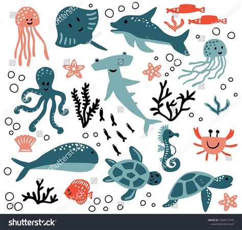 20.481 Kids Sea Creatures Images, Stock Photos & Vectors | Shutterstock