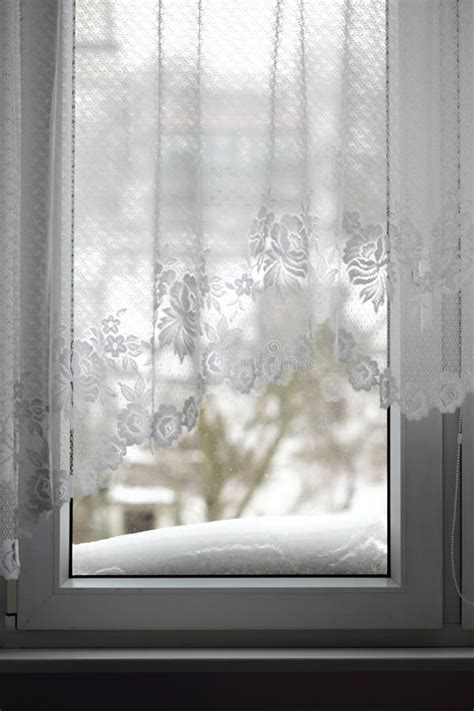 Window with View To a Snowy Winter Scene Stock Photo - Image of sunny ...