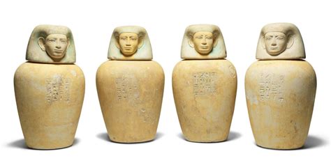 Egyptian Limestone Canopic Jars at Bonhams’ auction - Rarities For Sale