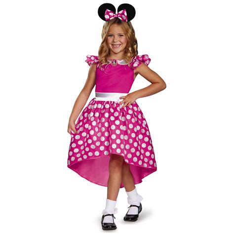 Pink Minnie Mouse Basic Plus Child Halloween Costume - Walmart.com ...