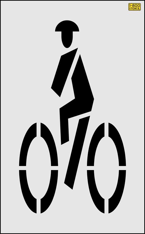 72" Montana DOT Bike Rider Stencil — 1-800-Stencil