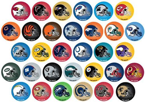 NFL Pencil Topper Helmets & Stickers Mix Vending Capsules ...