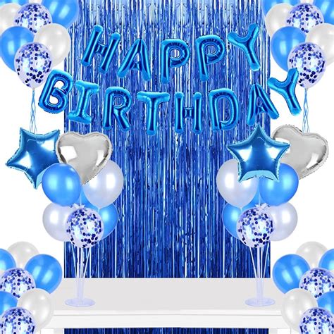 JOYYPOP Complete Blue Birthday Party Decorations Set with India | Ubuy