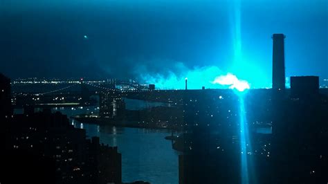 New York Sky Turns Bright Blue After Transformer Explosion - The New ...