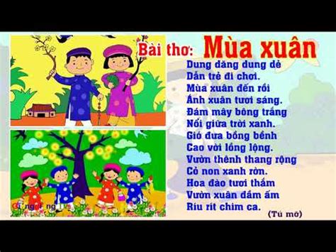 Bài thơ Mùa xuân - Thơ truyện mầm non - Đọc thơ cho bé [ GianggiangTV ...