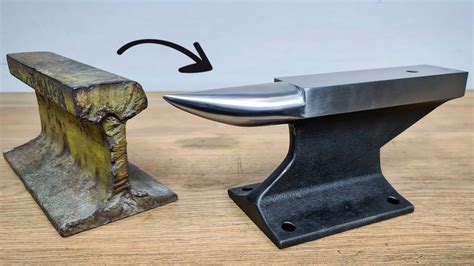 I turn a Railroad Track into an Anvil! Simple & Easy DIY - Homemade ...