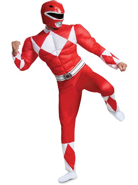 Mighty Morphin Power Rangers Red Ranger Classic Men's Costume