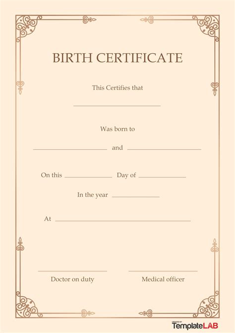 27 Birth Certificate Templates (Word, PPT & PDF) ᐅ TemplateLab