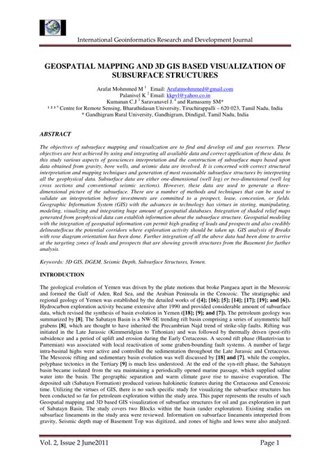 (PDF) GEOSPATIAL MAPPING AND 3D GIS BASED VISUALIZATION OF SUBSURFACE ...