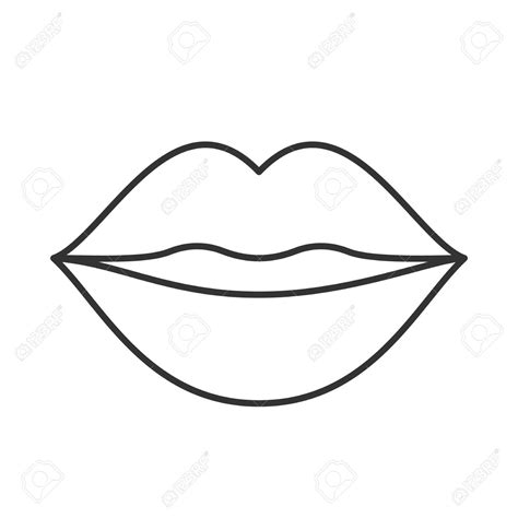 Lips Outline Drawing | Free download on ClipArtMag