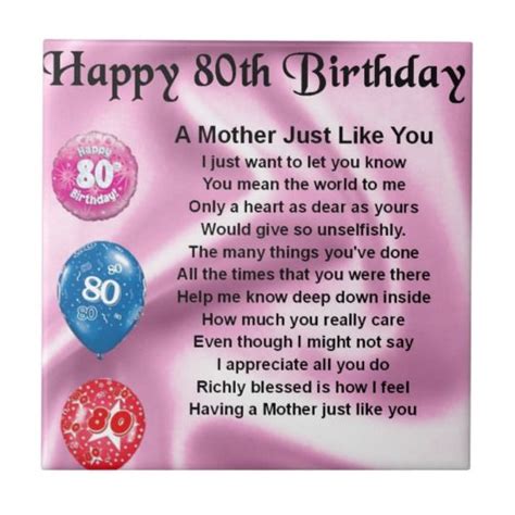 80Th Birthday Wishes For Mom - Bitrhday Gallery