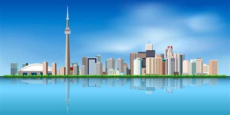 Toronto Skyline Vector Art, Icons, and Graphics for Free Download