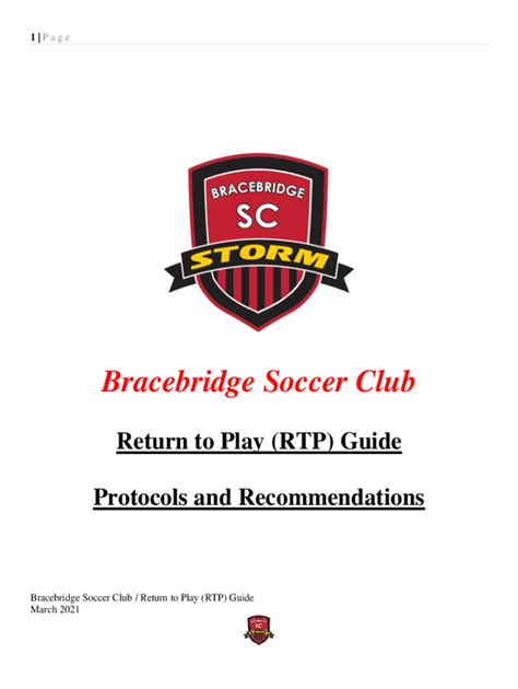 Fillable Online Richmond Hill Soccer Club Return to Play Guide Fax ...