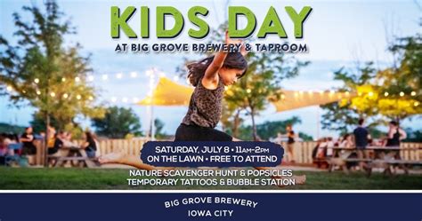 Kids Day at Big Grove Brewery, Big Grove Brewery (Iowa City Taproom ...