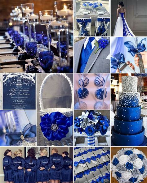 Royal Blue, White and Silver Weddings. | Royal blue wedding theme, Blue ...