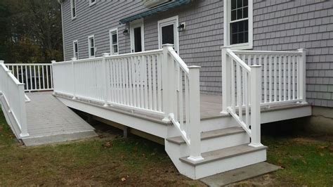 Azek Deck with Ramp, Marion Ma | Deck designs backyard, Patio deck ...