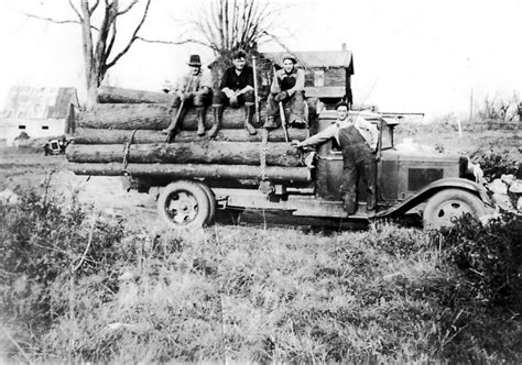 Early logging truck near Colton