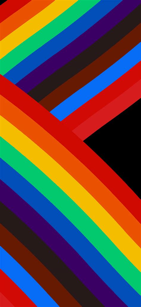 Download Rainbow Dark Hues Ios 16 Wallpaper | Wallpapers.com