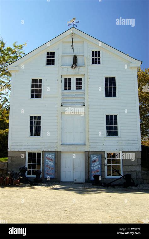 Ships outfitters at Mystic Seaport Village in Connecticut Stock Photo ...