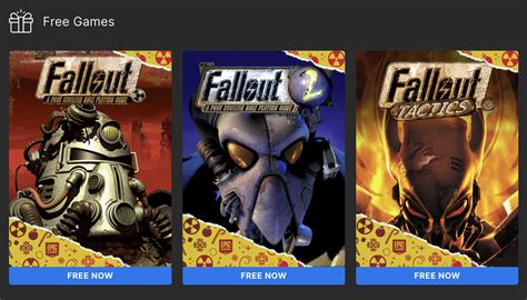 3 FREE Games: Fallout 1 + 2 + Tactics - Epic Bundle