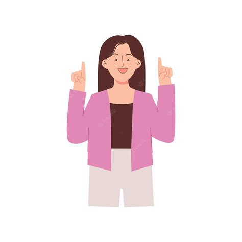 Premium Vector | Woman with pointing finger