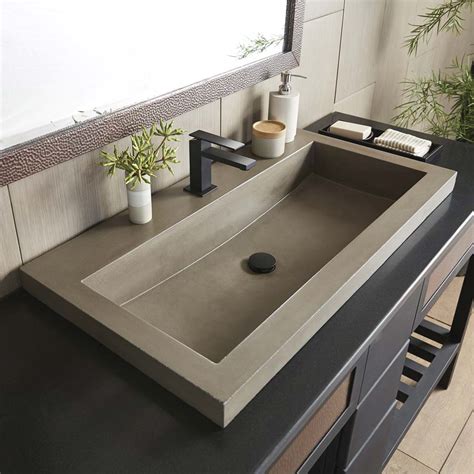 Remarkable Photos Of Cement Trough Bathroom Sink Ideas | Barthendes