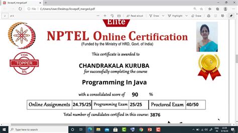 NPTEL - CERTIFICATION CRITERIA & TYPES OF CERTIFICATES - YouTube