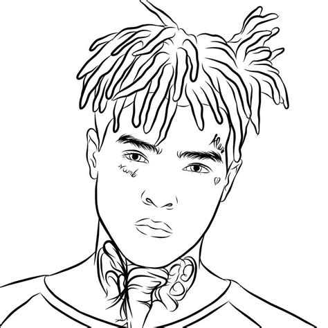 Xxxtentacion Sheets Coloring Pages Sketch Coloring Page