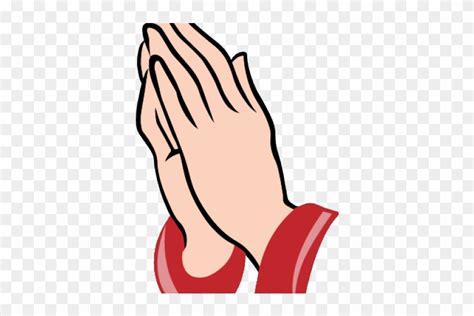 Hand Emoji Clipart Prayer Hand - Praying Hands Black And White, HD Png ...