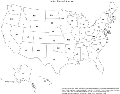 United States Map Color Page