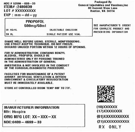 Propofol - FDA prescribing information, side effects and uses