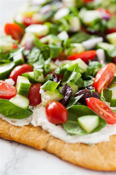 Mediterranean Veggie Flatbread - The Sweetest Occasion