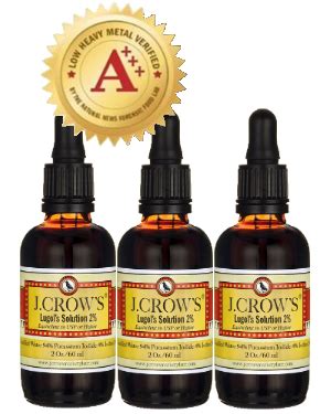 J.CROW'S® Lugol's Solution of Iodine 2% 2 oz Three Pack (3 bottles) $4 ...