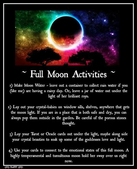 Moon activities, Full moon, Full moon spells