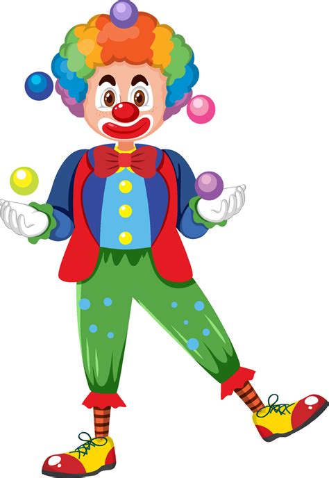 Funny clown cartoon character 4934364 Vector Art at Vecteezy