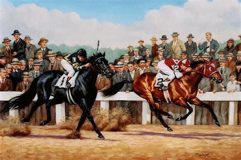 Seabiscuit and War Admiral-T. P. Haigh Animal Art Horse Animation ...