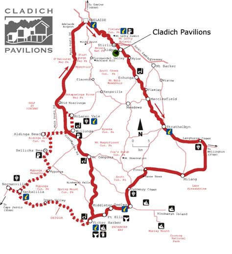 Adelaide Hills Wine Region Map