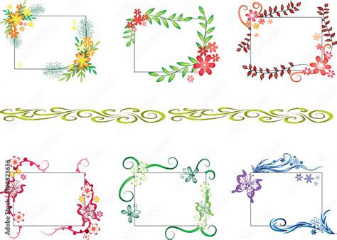 greeting card border design Stock Illustration | Adobe Stock