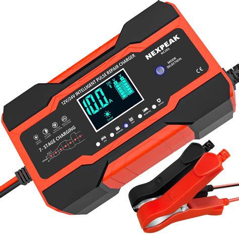 Buy 10-Amp Car Battery Charger, 12V and 24V Smart Fully Automatic ...